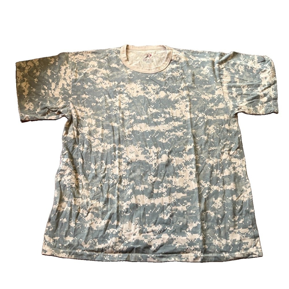 Rothco Mens 3XL Green Digital Camouflage Short Sleeve T Shirt Army Tee